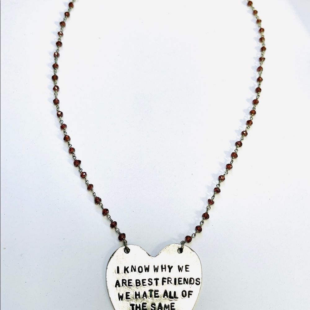 Alisa Michelle silver charm with ruby chain - Picture 4 of 5